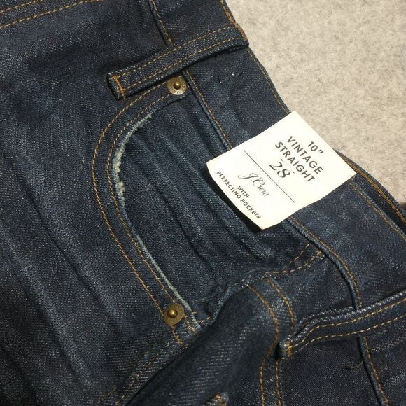 New J Crew 10" Vintage Straight Jean in Boiler Wash Sz 28 . - Picture 6 of 11